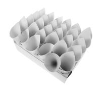 BESPORTBLE Présentoir à Cônes à Confettis pour Mariage 30 Trous en Papier Kraft Blanc Support pour Bouquets et Pétales Boîte Porte-Cornets Double Face pour Fêtes Showers et Événements