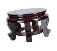 BESPORTBLE présentoir de Style Oriental Plantes d'intérieur Support Plantes Interieur Mini Porte-bonsaï de Table Ronde Socle en Bois pour théière étagère pour Pots de Fleurs Coffee