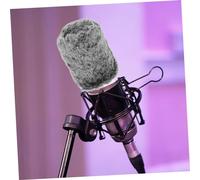 BESPORTBLE Protections Fourrure pour Microphone Housse de Protection Bonnette Mousse Pare Brise Accessoires Microphones Bruit et Compatible la Plupart des Micros Noir Blanc Gris