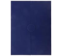BESPORTBLE Protège-certificats trifold A4 en polyuréthane bleu, porte-diplôme rigide pour diplômes et certificats de fin d'études, adapté aux anniversaires et événements