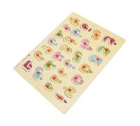 BESPORTBLE Puzzle Bois Éducatif Arabe pour Garçon Fille Jeu de Cognition et Motricité Précoce Montessori pour Garçons et Filles Améliore Mémoire Coordination et Réflexion