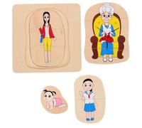 BESPORTBLE Puzzle Bois Multicouches pour Garçon et Filles Jouet Éducatif d'Anatomie Développement Cognitif et Compétences Essentielles Puzzles Cycle de Vie et Engagé 1 Pièce