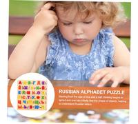 BESPORTBLE Puzzle De Lettres Bois avec Alphabet Russe pour Apprendre Aux Tout-Petits Et Développer La Coordination Œil-Main