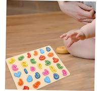 BESPORTBLE Puzzle Éducatif Bois Alphabet Arabe et Chiffres Montessori pour Garçon Fille Stimulant la Cognition et Observation et Adapté Maison ou École Set