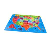BESPORTBLE Puzzle Éducatif Bois des États Unis et Monde pour Garçon Fille Ans Puzzle Géographique pour Garçons et Filles Développement Cognitif et de Espace