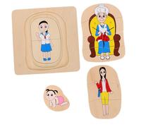 BESPORTBLE Puzzle Éducatif Bois Multicouche Cycle de Vie Humain pour Garçon Fille Montessori pour Développement Cognitif et Observation des Détails