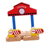 BESPORTBLE Quai De Gare Bois Modèle De Train Amusant Jouet De Construction pour Garçon Fille Accessoire De Jeu Ferroviaire Décoratif Et Éducatif