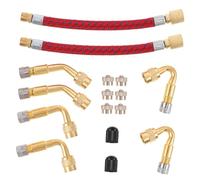 BESPORTBLE Rallonge Valve Pneu avec Adaptateur Gonflage Coudé Tuyau Extension pour Pompe Kit Portable sans Fuite pour Valves Profondes