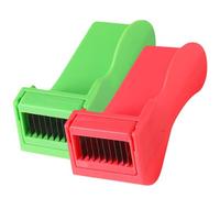 BESPORTBLE Râpe Multifonctionnelle 2 Pièces pour Légumes Haricots Verts Broyeur à Poignée Protège-Doigts Coupe-Légumes Polyvalent Rouge et Vert Outil de Déchiquetage Cuisine Maison