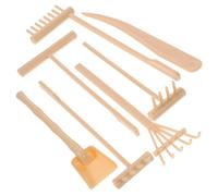BESPORTBLE Râteaux de Jardin Zen Mini pour Plateau de Sable, Kit 7 Pièces, Outils de Jardinage pour Décoration Zen et Relaxation