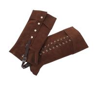BESPORTBLE Renaissance Boot Covers Pirate Costume Faux Leather Medieval Gaiters For Men And Women Easy-to-wear Knight Leg Guards For Halloween Cosplay And Theater