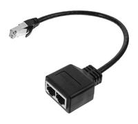 BESPORTBLE Répartiteur Rj45 Ethernet Haute Vitesse 1 vers 2 pour PC et Console, Adaptateur Réseau LAN Cat7, Connecteur Modulaire Double Femelle Noir pour Bureau et Domicile