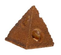 BESPORTBLE Reptile Hideout House Refuge pour Aquarium décors de Pyramide d'aquarium château de décor d'aquarium Grotte de la Pyramide des Reptiles Pyramide d'aquarium Décors résine Golden