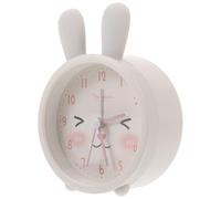 BESPORTBLE Réveil Silencieux Design Rond et Décoratif pour Chambre D'garçon et Filles en Silicone Blanc Lampe de Nuit Présent pour Maison ou Café