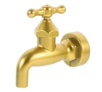 BESPORTBLE Robinet de Jardin Ornemental en Plastique Réutilisable Doré Design Créatif pour Décoration Extérieure et Fontaine DIY, Charme Amulette et Eau en Mouvement