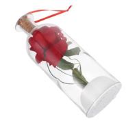 BESPORTBLE Roses Éternelles sous Dôme de Verre Message Vocal Enregistrable, Dimensions 20 X 7 X 7 Cm, Fleurs Préservées Blanches, Présent Saint-Valentin, Fête des Mères et Anniversaire,