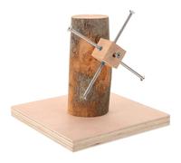 BESPORTBLE Roue à Vent de Hamster Roue d'exercice pour Hérisson en Bois Forme Moulin à Vent, Garde Les Dents Propres, pour Cage, Petit Animal, Lapin, Khaki