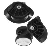 BESPORTBLE Roue de Valise Pivotante Plastique, Petite Roue de Remplacement, Accessoire Bagage Rotatif 360° Polyvalent, Compatible Valise Rigide, Usage Voyage Pratique, Paire Noire