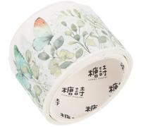 BESPORTBLE Ruban Adhésif Washi Vintage à Fleurs, Papier Décoratif Léger Vert, pour DIY et Scrapbooking, Facile à Créer des Collages Artistiques et Romantiques