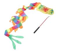 BESPORTBLE Ruban de Danse Garçon Fille avec Poignée Accessoire Gym Rythmique pour Danse Chinoise Exercices Gymnastique et Spectacle Couleur Aléatoire Couleur Aléatoire