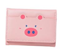 BESPORTBLE Sac à Main pour Femme en Forme De Dame Porte-Cartes Femmes Drôle Mignon Mini Portefeuilles pour Femmes Branché Filles Organisateur De Cartes pour Femmes Petite Pochette Rose PU