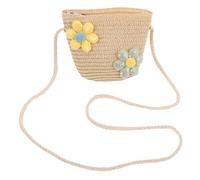BESPORTBLE Sac Bandoulière Garçon Fille Tissé Main Paille Légère Sac Seau Textile Portable Accessoire Mode Pratique et Confortable