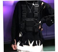 BESPORTBLE Sac Poitrine Ajustable Multifonction avec Bandoulière pour Hommes et Femmes Sac Gilet Hip Hop pour Sport et Voyage