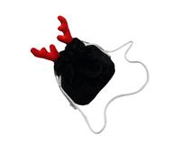 BESPORTBLE Sac Seau à Cordon Peluche avec Bandoulière Sac de Rangement Multifonction pour Voyage Shopping et Sorties Capacité Modérée Design Chic et Durable Noir
