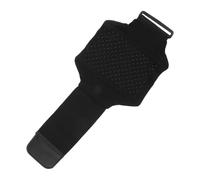 BESPORTBLE Sacoche de Jambe de Sport Ajustable Noire en Tissu Élastique Multifonction pour Smartphone et Accessoires, Brassard Léger pour Jogging, Randonnée et Fitness, Maintien Antidérapant