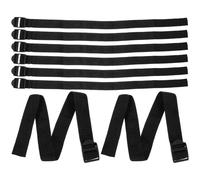 BESPORTBLE Sandale pour aérateur de pelouse, Sangle pour Chaussures à Pointes, Noir Nylon, Lot de 8, Fixation Pratique pour Gazon, Patio et terrains de Sport