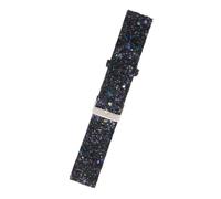 BESPORTBLE Sangle bracelets de montre intelligente groupe remplacement bracelet de montre à dégagement rapide bracelet de montre à paillettes bande de montre cuir Black