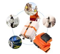 BESPORTBLE Sangle De Valise Orange Ceinture pour Bagages Style Croisé Sangles De Bagage Réglables pour Voyage Rangement