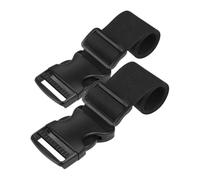 BESPORTBLE Sangles pour Bagages en Nylon Noir 2 Pièces Boucle Réglable sans Outils, Ceintures Portables Voyage Rangement des Valises