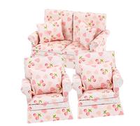 BESPORTBLE Scale Mini Single and Double Sofas with Pillows for Dollhouse Living Room Décor Realistic Miniature Furniture for Dollhouse and Tiny Room Accessories