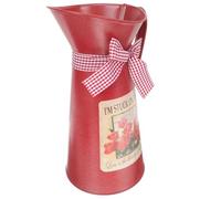 BESPORTBLE Seau à Fleurs Vintage en Fer Rouge Pot de Fleurs Rétro pour Décoration Intérieure Séchées Contenant Floral Rustique pour Maison Bureau et Boutique