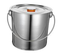 BESPORTBLE Seau Acier Inoxydable Avec Poignée Seau à Pour Camping Randonnée Et Barbecue Couvercle Pour Et Transporter Du De Chauffage