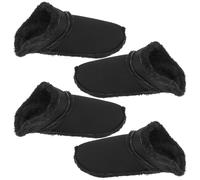 BESPORTBLE Semelles Intérieures pour Sabots D’Hiver Doublées en Peluche Épaisse Taille 39-40 Noir Lot de 2 Paires Semelles Chaudes Amovibles pour Chaussures Confortables et Isolantes