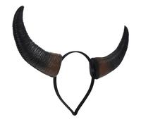 BESPORTBLE Serrage-tête Cornes De Démon D’halloween, Accessoires De Costume Buffle, Bandeau Décoratif Réversible, Ajustable, Pour Soirée Déguisée Et Cosplay, Couleur Naturelle, Taille