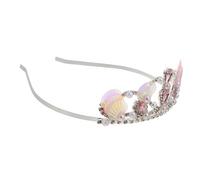 BESPORTBLE Serre-tête Couronne Sirène Coquillage Diadème Fausses Perles et Strass Thème Océan pour Fête Anniversaire Halloween Déguisement Cosplay