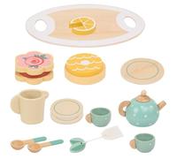 BESPORTBLE Service à Thé Bois pour Tout-Petits Imitation et Éducatif de Rôle pour Fille et Garçon Développement Social et Concentration