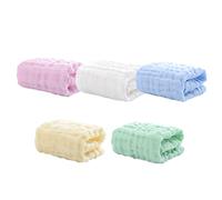 BESPORTBLE Serviette Carrée En Coton Pour Bébé Absorbante, Lot De 5 Pièces Multicolores, Lingette Douce Pour -né, Bavoir De Confort Pour Garçon Et Filles, Serviette De Toilette Multi-usage