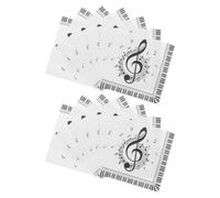 BESPORTBLE Serviettes en Papier Jetables à Motif Notes de Musique, 60 Pièces, Blanches, Pratiques et Artistiques pour Décorations de Fête D'anniversaire Musicales