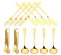 BESPORTBLE Set Couteaux à Fromage et Beurre Multifonctions Acier Inoxydable Doré Épandeurs et Cuillères Dessert pour Usage Domestique