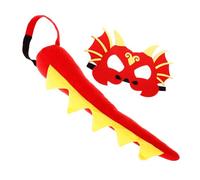 BESPORTBLE Set Daccessoires Cosplay Dinosaure pour Garçon Fille Masque et Queue de Dinosaure Colorés Déguisement pour Fête Garçon Fille Costume Thématique Créatif et Pratique