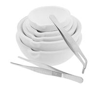 BESPORTBLE Set de 7 Creusets Pratiques en Quartz pour Fusion D'alliages et D'argenté, Résistant aux Températures Extrêmes, Pinces Courbées et Droites, pour Raffinage et Moulage