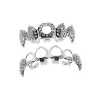 BESPORTBLE Set de Argentés Creux Style Vampire pour Hommes Bijoux Dents Hip Hop Caps Métalliques et Résistants pour Halloween et Cosplay