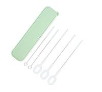 BESPORTBLE Set de Brosses pour Nettoyer Pailles et Bouteilles, Poils Doux, Protège la Surface, Matériau PP, pour Tumbler et Biberon