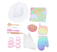 BESPORTBLE Set de Cuisine Garçon Fille avec Ustensiles et Tablier Dinosaure Jeu de Rôle Cuisinier Accessoires Pâtisserie pour Filles et Garçons Développement Créatif et Coordination Manuelle