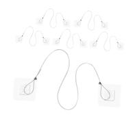 BESPORTBLE Set de Sangles de Sécurité pour Meubles Chevilles Murales en Plastique et Acier Inoxydable Blanc, Flexible et Adapté la Protection des Bébés à Domicile
