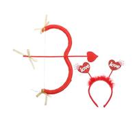 BESPORTBLE Set Tête Cupidon avec Arc et Rouge pour Femme Accessoire Déco pour Fête Saint Valentin Cosplay et